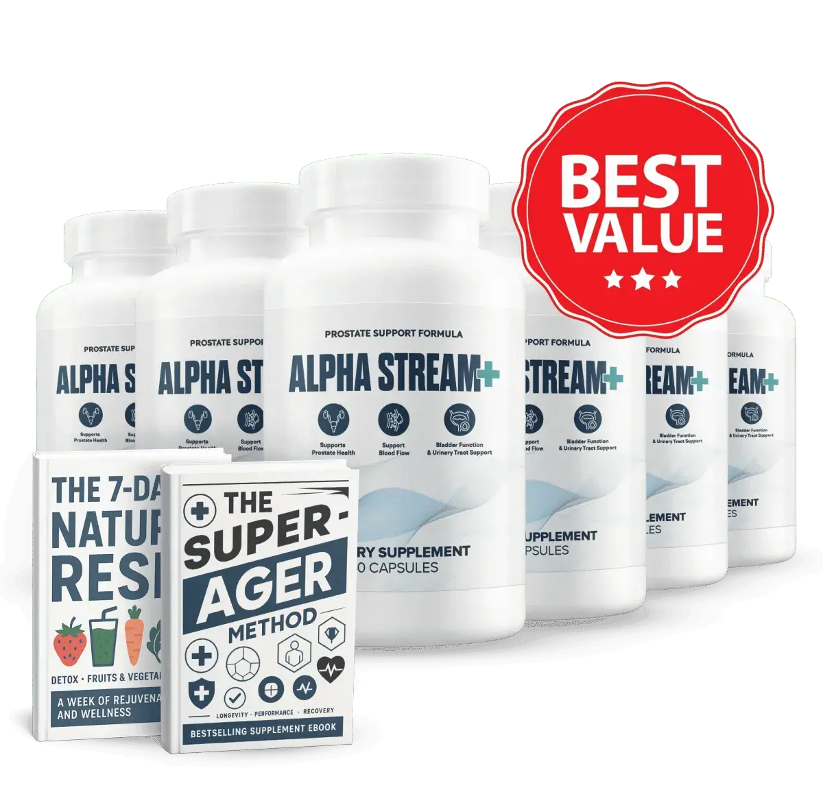 Ikaria Lean Belly Juice Alpha Stream Plus - 6 bottles -image